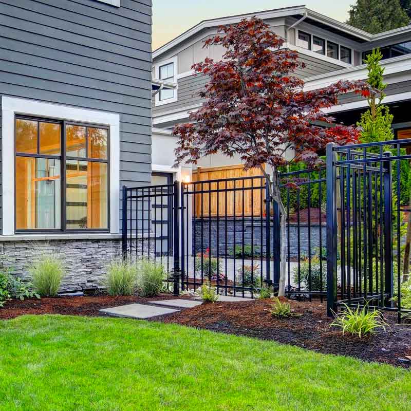 residential ornamental iron fence