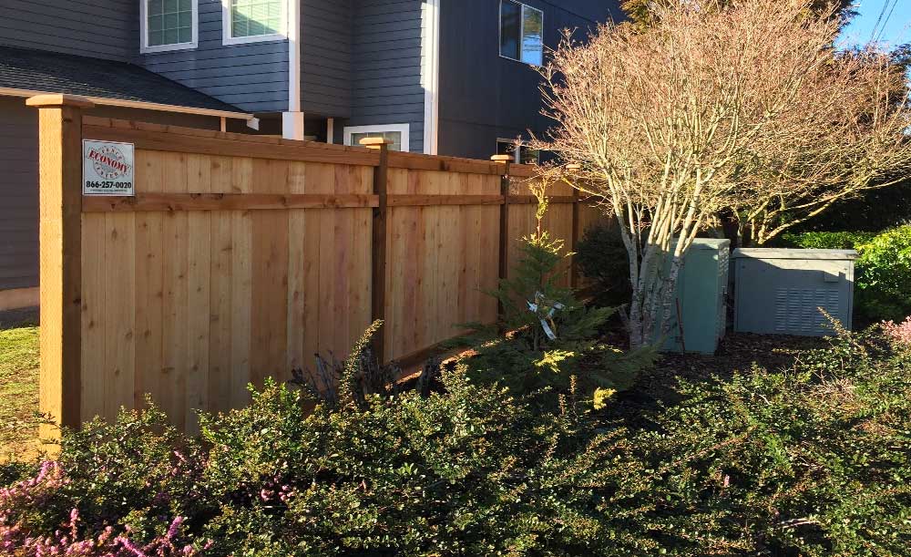 Hampton style cedar fence