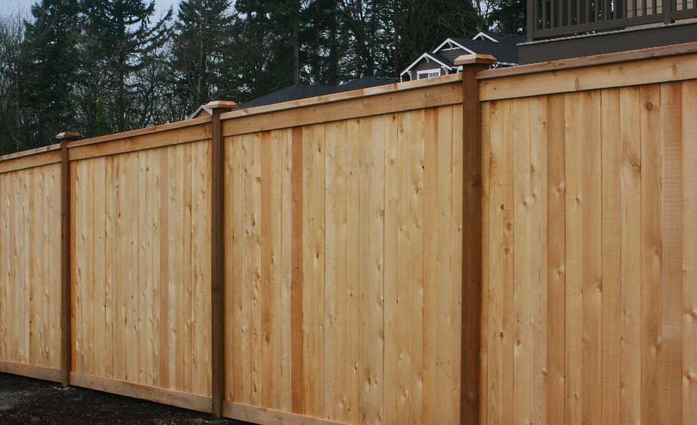 Full Panel style cedar fence