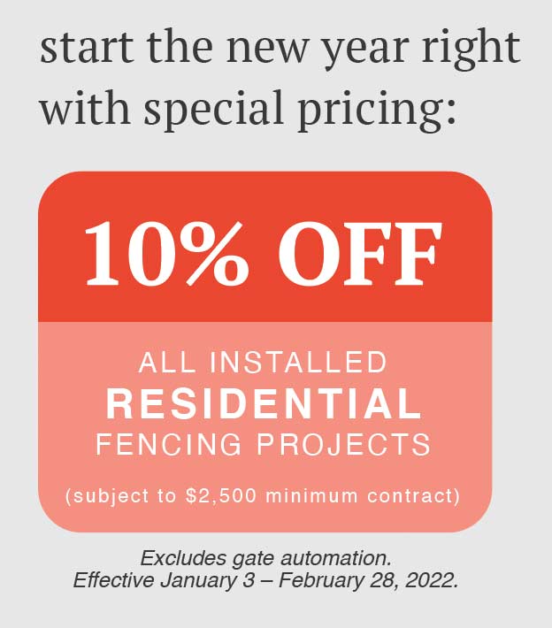 10% Off Residential Fencing