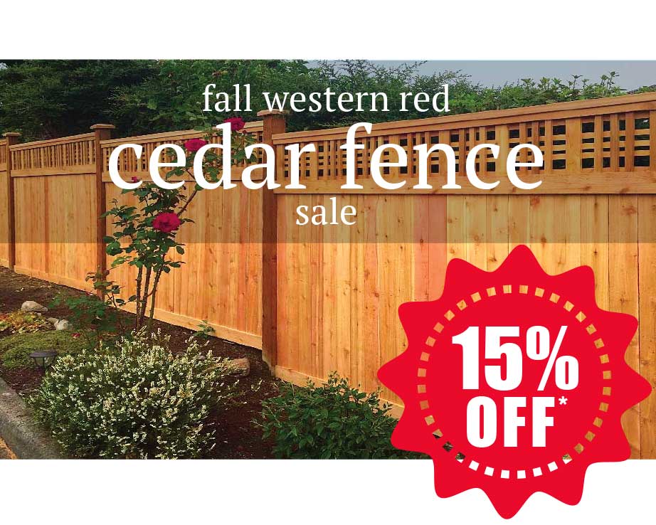 September Cedar Sale