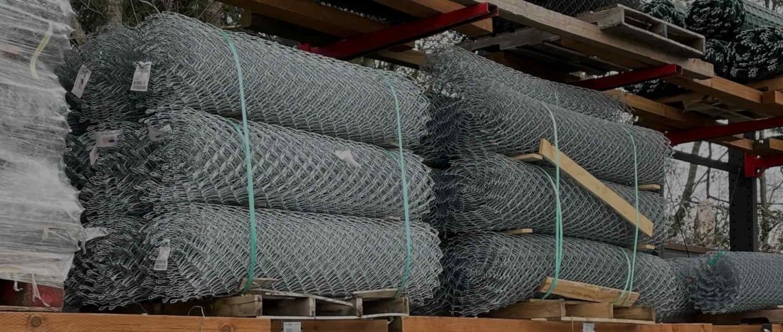 stacked chain link fence materials
